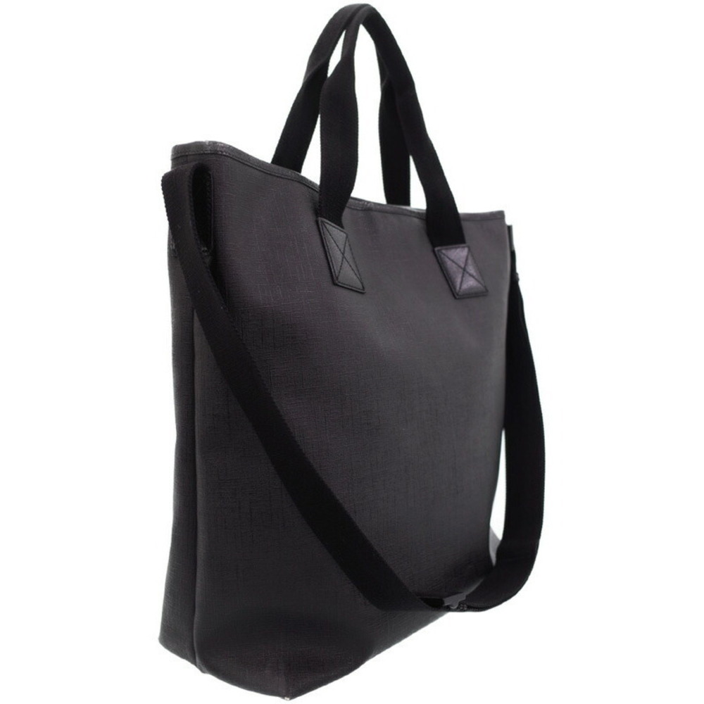 Gucci Coated Canvas Logo Travel 2way Leather Tote Black - Picture 2 of 9